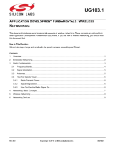 Application Development Fundamentals: Wireless Networking