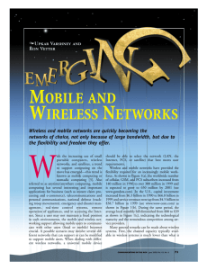 MOBILE AND WIRELESS NETWORKS