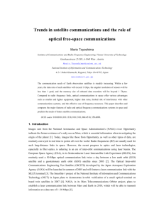 Trends in satellite communications and the role of optical free