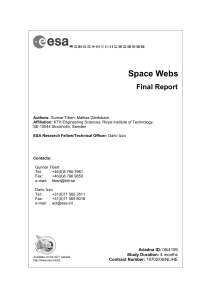 Space Webs Final Report