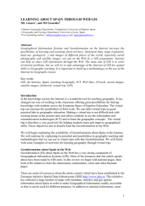 Learning through GIS Webs about Spain