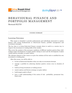 behavioural finance and portfolio management