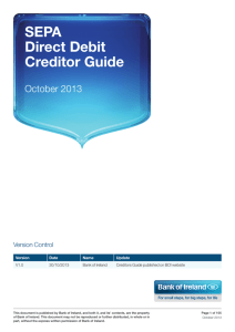 SEPA Direct Debit Creditor Guide