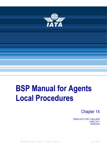 BSP Manual for Agents Local Procedures