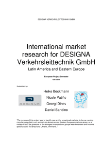 International market research for DESIGNA