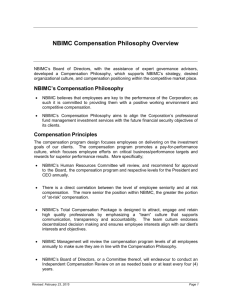 Introduction to NBIMC's Compensation Philosophy