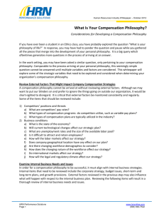 What Is Your Compensation Philosophy?