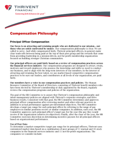 Compensation Philosophy - Thrivent Financial for Lutherans