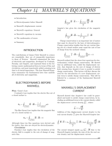 Chapter 14 MAXWELL'S EQUATIONS