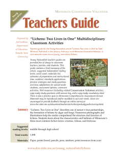 “Lichens: Two Lives in One” Multidisciplinary Classroom