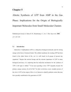 Chapter 5 Abiotic Synthesis of ATP from AMP in the Gas Phase