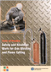 Code of Practice: Safety and Health at Work for Gas Welding