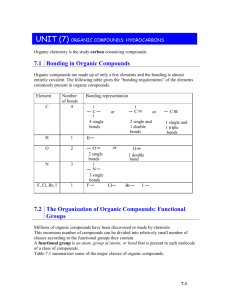 unit (7) organic compounds