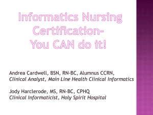 nformatics Nursing Certification