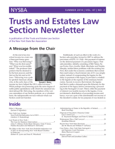 Trusts and Estates Law Section Newsletter