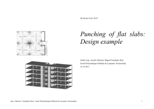 Punching of flat slabs: Design example