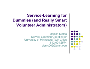 What Is Service-Learning? - Minnesota Association for Volunteer