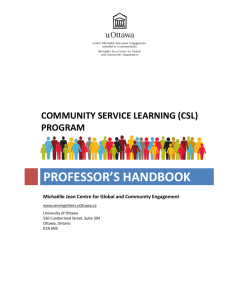 Community Service Learning (CSL) Program