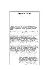 Hutus vs. Tutsis