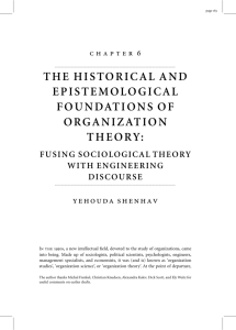 the historical and epistemological foundations of organization theory