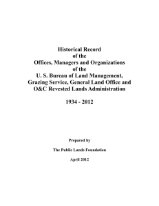 Historical Record of the Offices, Managers and Organizations of the