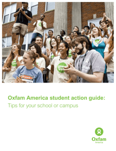 Oxfam America student action guide: