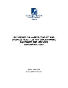 Guidelines on Market Conduct and Business Practices for