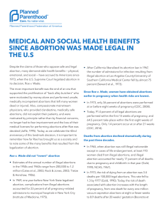 The Medical and Social Benefits Of Abortion Access