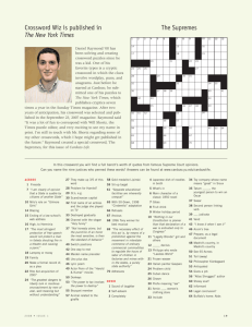 Crossword Wiz is published in The New York Times The Supremes