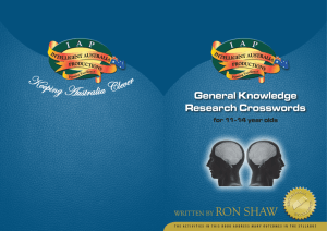 General Knowledge Research Crosswords