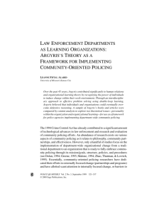 law enforcement departments as learning organizations