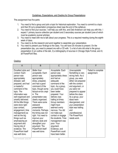 1 Guidelines, Expectations, and Grading for Group Presentations