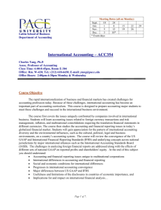 International Accounting – ACC354