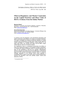 Effectsof Regulatory and Market Constraints on the Capital Structure
