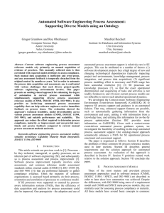 Automated Software Engineering Process Assessment: Supporting