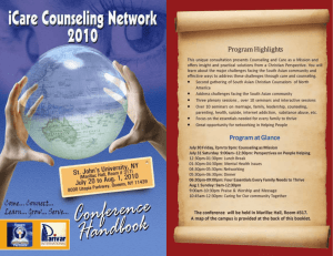iCare 2010 Handbook - iCare Counseling Network