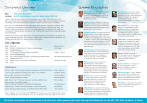 Conference Overview Speaker Biographies
