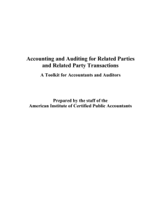 Accounting and Auditing for Related Parties and Related Party