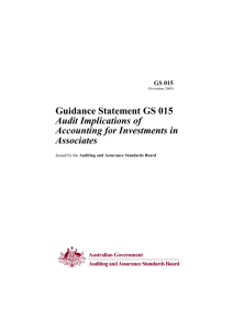GS 015 - Auditing and Assurance Standards Board