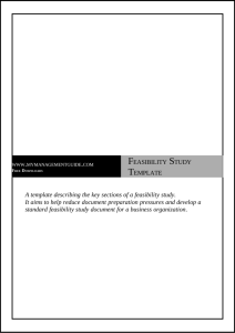 Feasibility Study Template Free