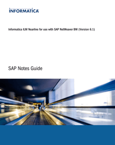 Informatica ILM Nearline 6.1 SAP Notes Guide