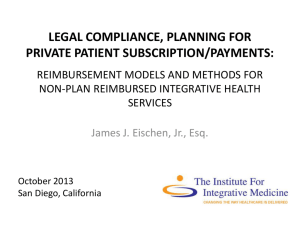 Legal compliance, PLANNING for PRIVATE PATIENT