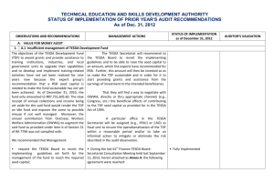 Status of Actions Taken by Management on the 2011 Audit