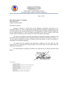 Republic of the Philippines COMMISSION ON AUDIT Regional