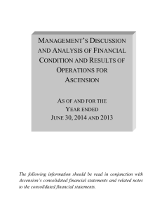 Management's Discussion and Analysis of