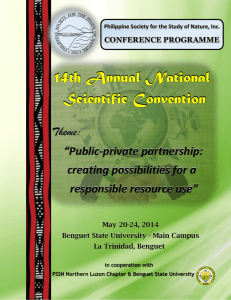 14th Scientific National Conference, Benguet State University, La
