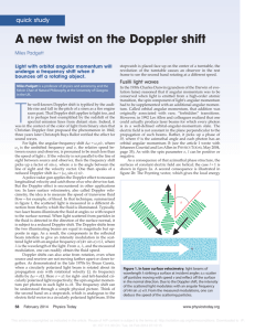 A new twist on the Doppler shift