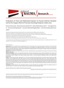 Evaluation of Chest and Abdominal Injuries in Trauma Patients