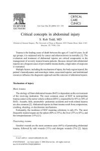 Critical concepts in abdominal injury