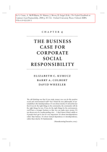 the business case for corporate social responsibility